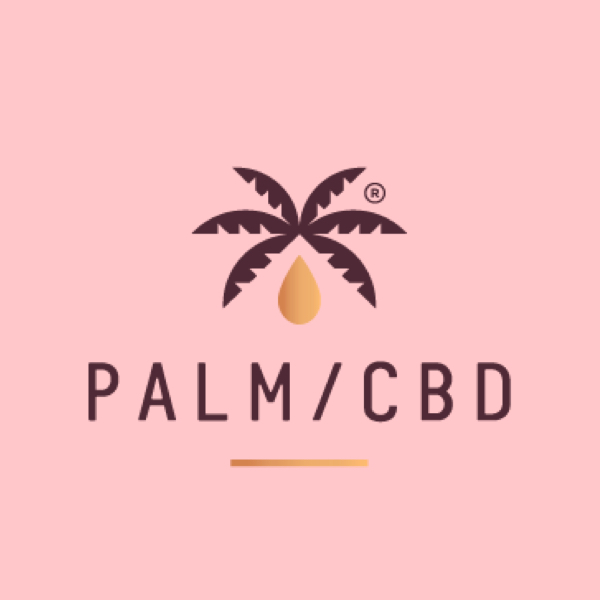 Logo & site Squarespace com o título 'Palm CBD'