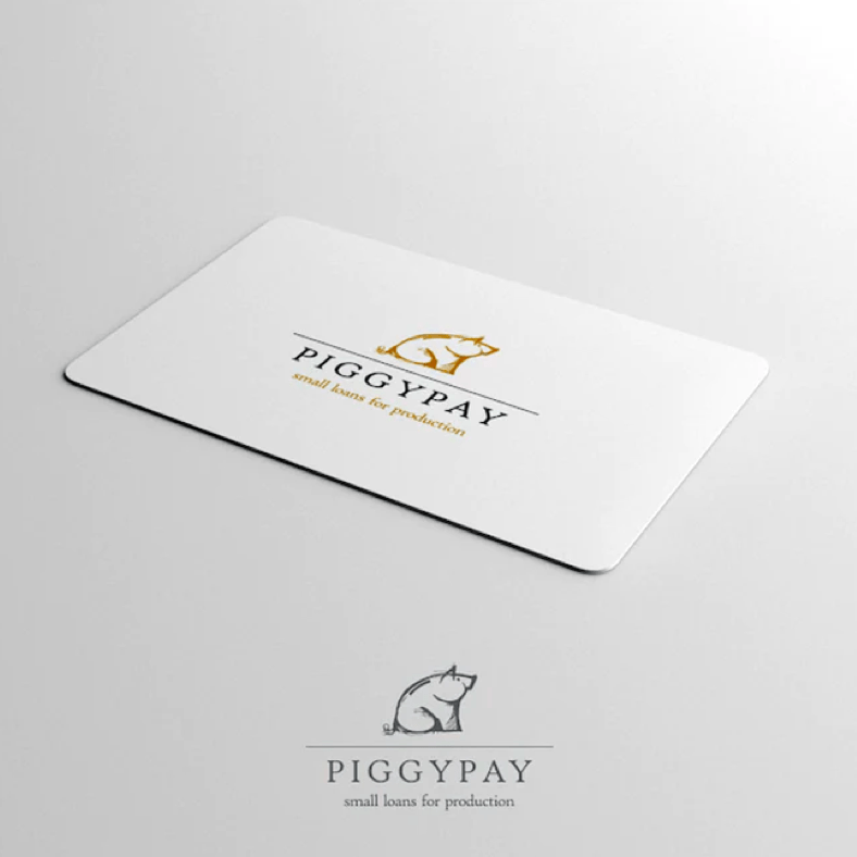 um cartão de visita para "PiggyPay" criado por cindric