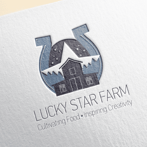 Logo & site Squarespace com o título 'Lucky Star Farm'