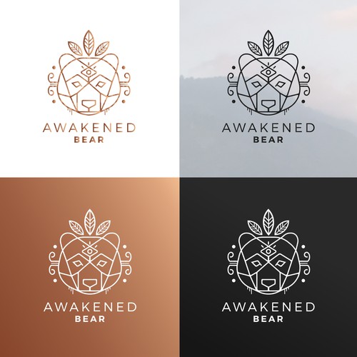 Logo & site Squarespace com o título 'Awakened Bear'